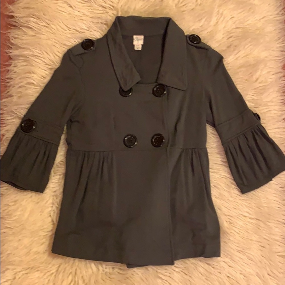 Aqua 3/4 Sleeve Cardigan Shirt